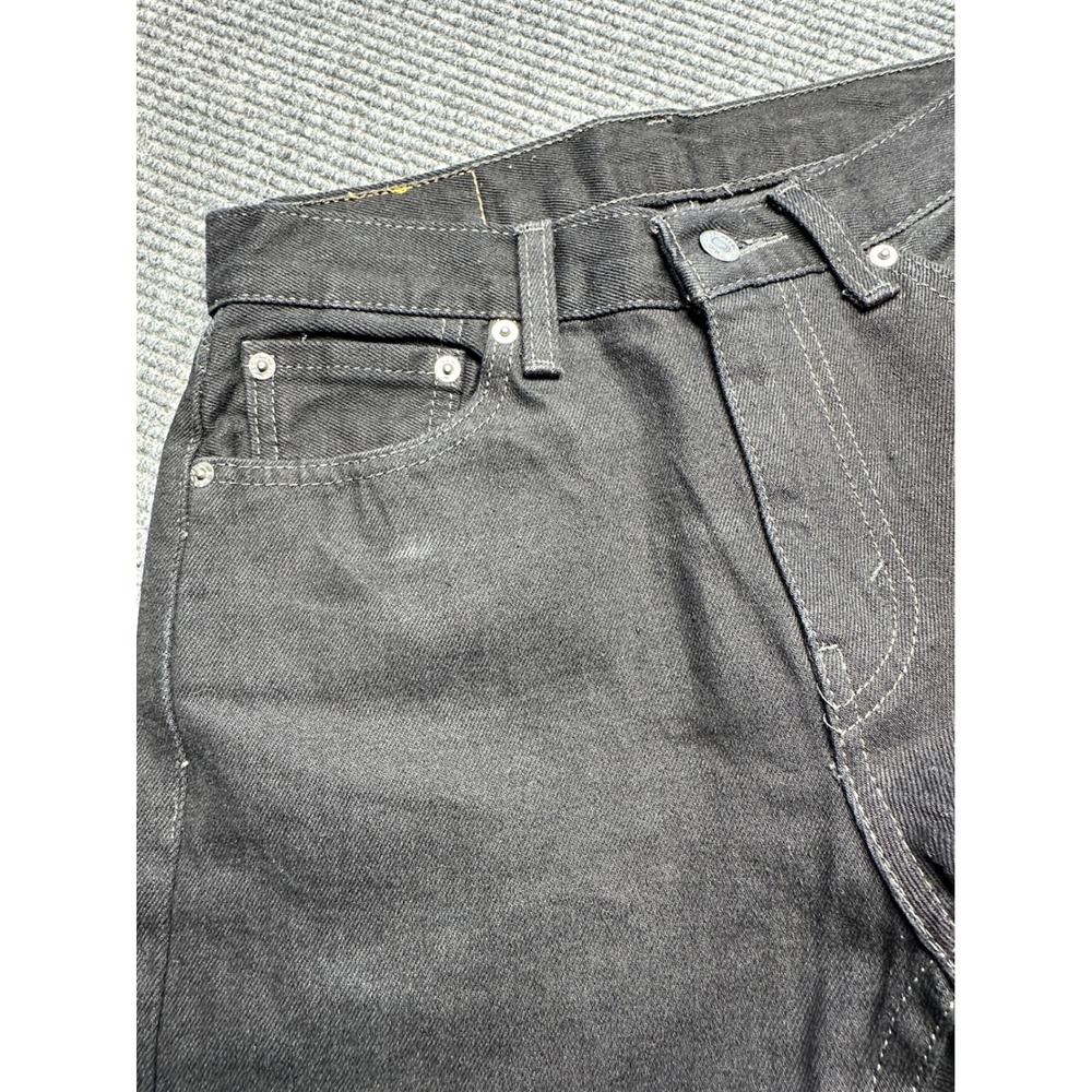 Levi's 505 Jeans Mens 29x32 (Fits 29x31) Black Regular Fit Straight Leg Denim - Picture 8 of 9